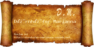 Dörnhöfer Marianna névjegykártya